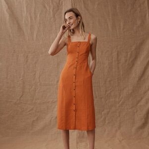Boden Strappy Midi Linen dress